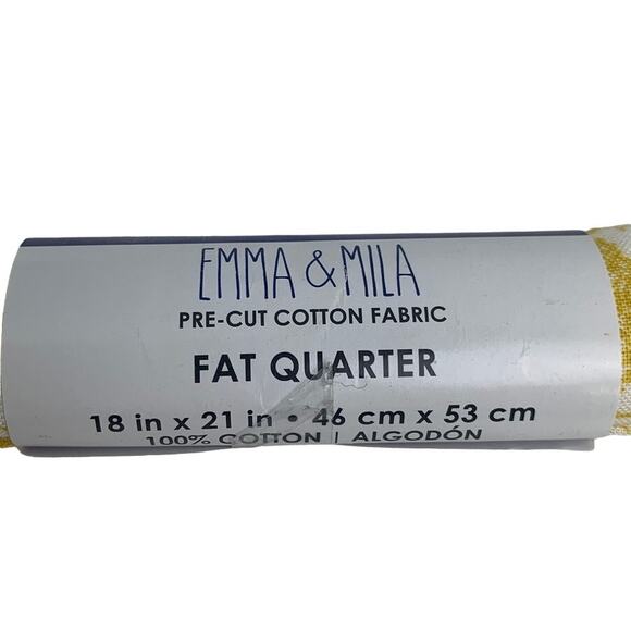 New Emma & Mila 18" X 21" Yellow Pineapple Cotton Fat Quarter FQ Quilting Fabric - Picture 3 of 4